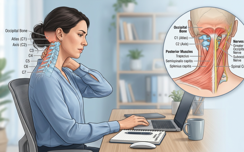 Neck Pain & Soreness at Base of Skull